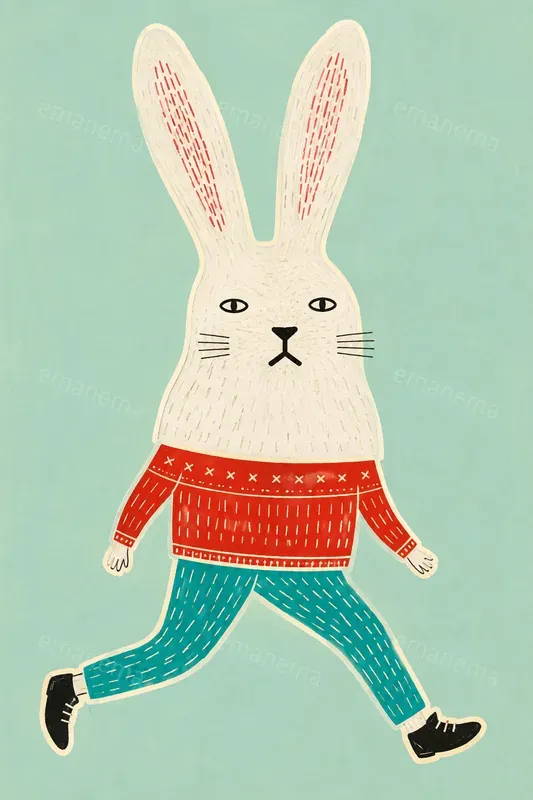 Naive Folk Art Animal Hybrid Gens