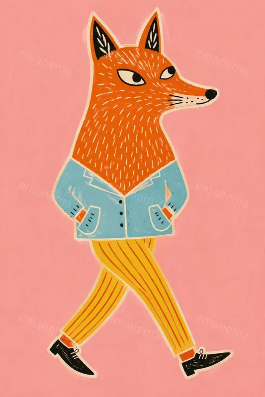 Naive Folk Art Animal Hybrid Gens