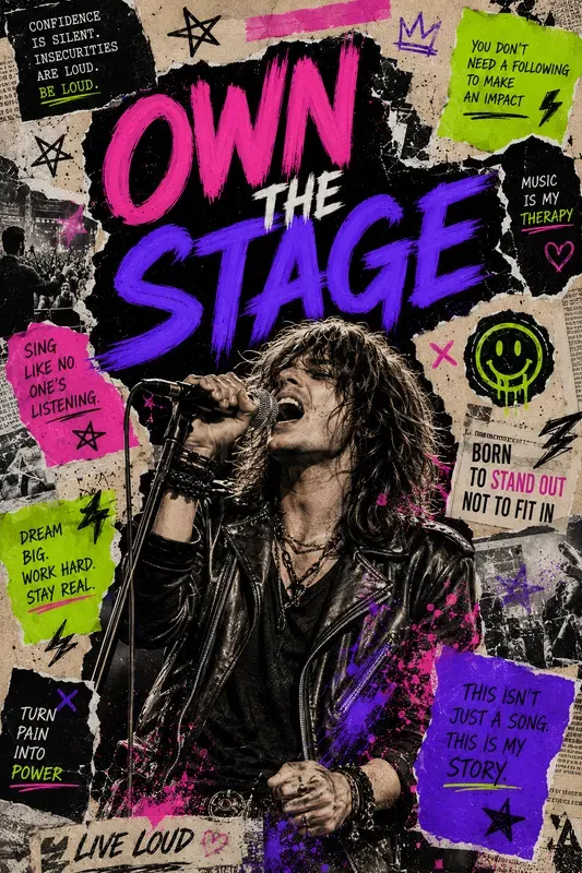 Rebellious Neon Collage Posters Kits