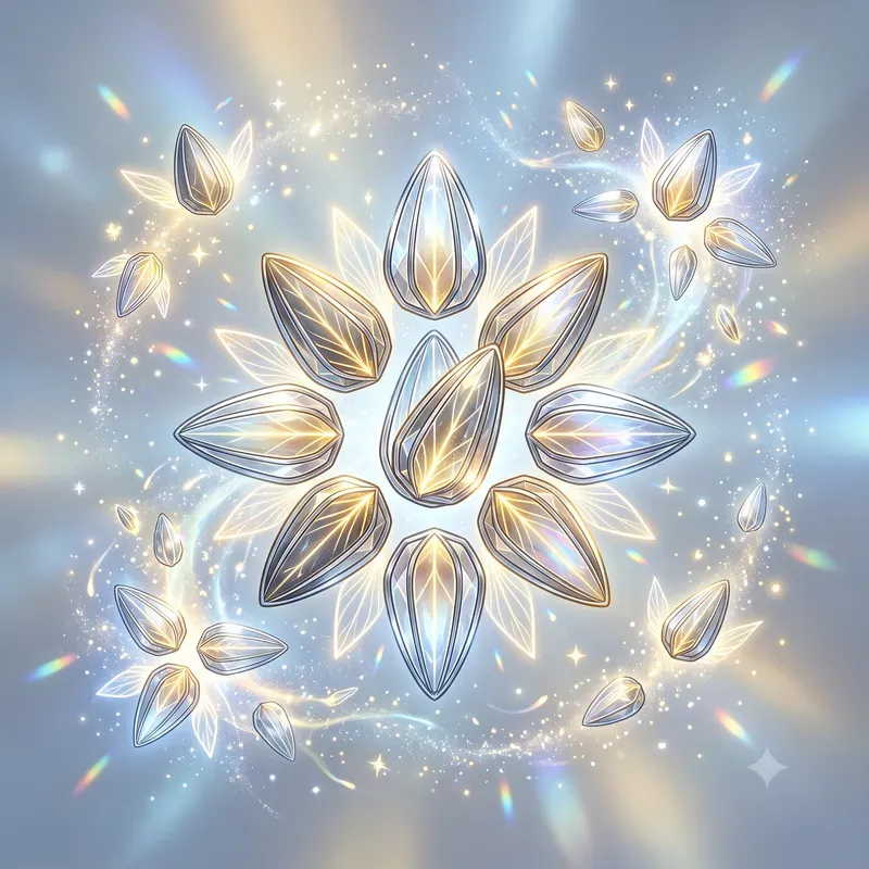 Neon Floating Crystal Seed Emblems