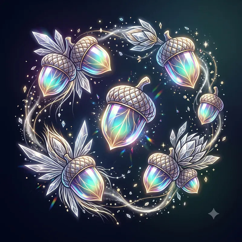 Neon Floating Crystal Seed Emblems