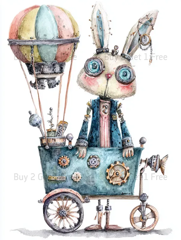 Spring Animal Steampunk Clipart