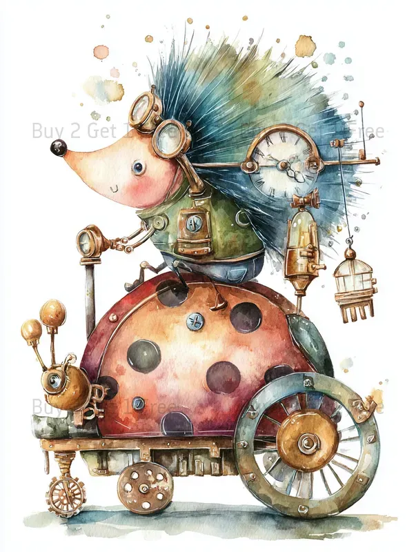 Spring Animal Steampunk Clipart