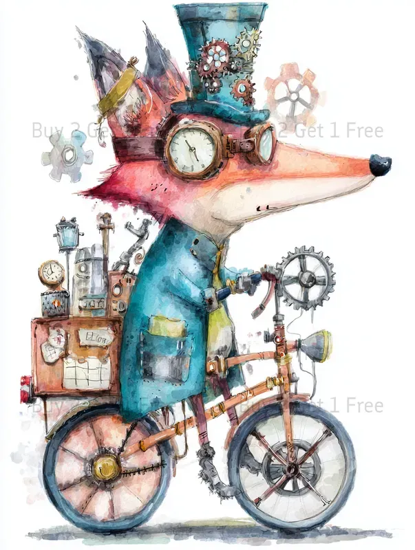 Spring Animal Steampunk Clipart