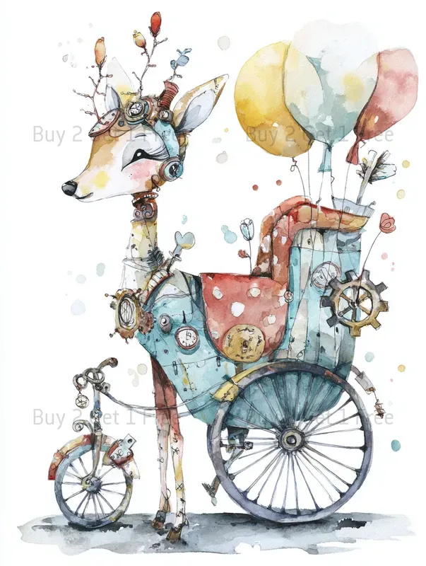 Spring Animal Steampunk Clipart