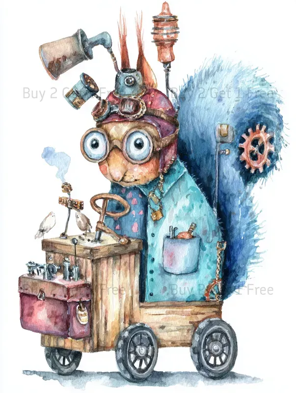 Spring Animal Steampunk Clipart