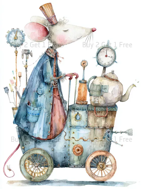 Spring Animal Steampunk Clipart