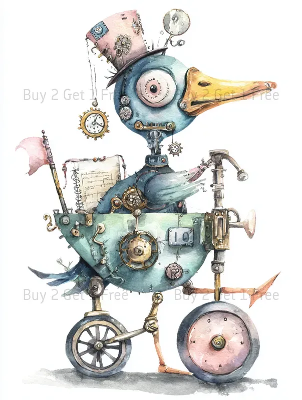 Spring Animal Steampunk Clipart