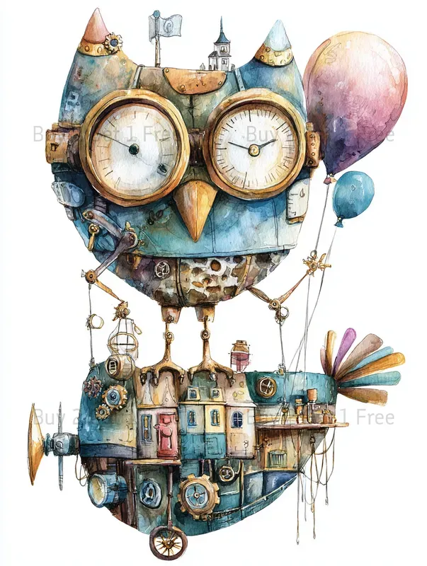 Spring Animal Steampunk Clipart