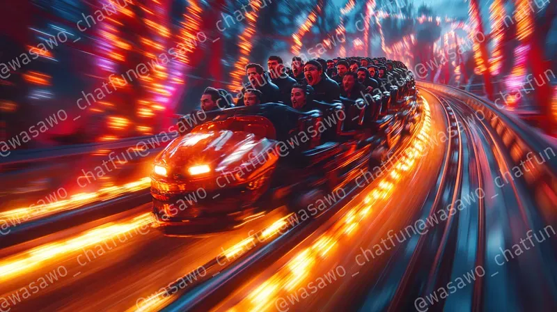 Extreme Thrill Ride Screaming Passengers