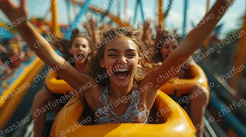 Extreme Thrill Ride Screaming Passengers