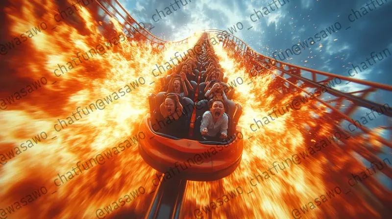 Extreme Thrill Ride Screaming Passengers
