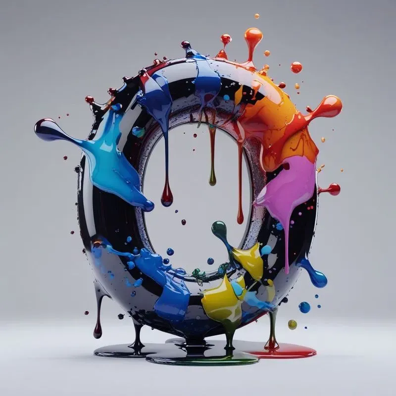3D Ink Splash Alphabets