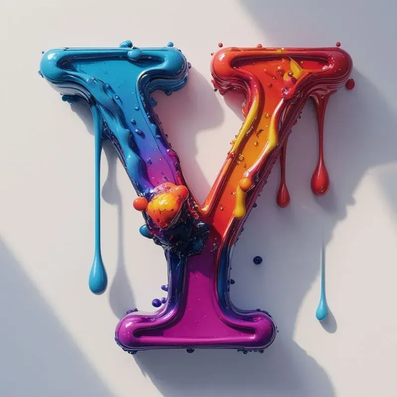 3D Ink Splash Alphabets