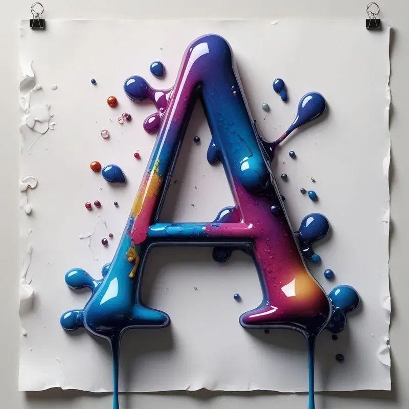 3D Ink Splash Alphabets