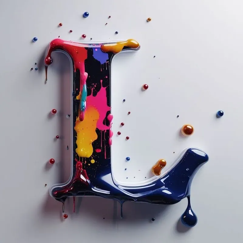 3D Ink Splash Alphabets