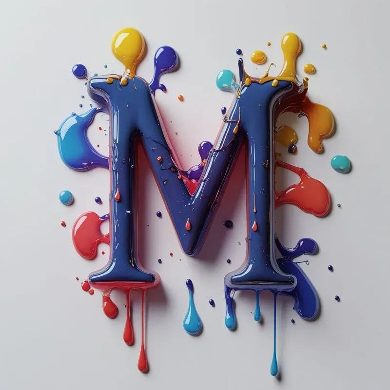 3D Ink Splash Alphabets