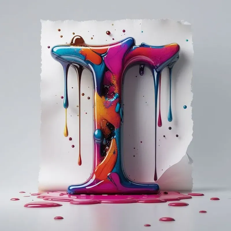 3D Ink Splash Alphabets