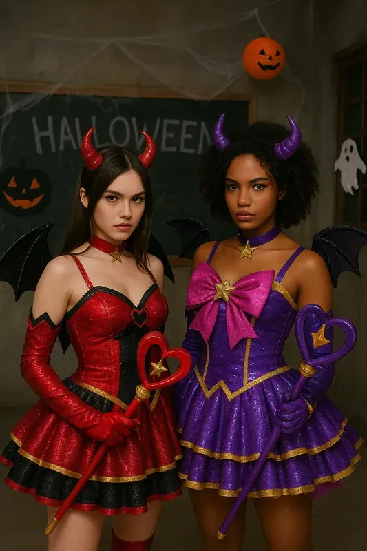 Glam Cosplay Girls Duos