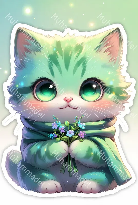 Kawaii Chibi Animal Sticker Generator