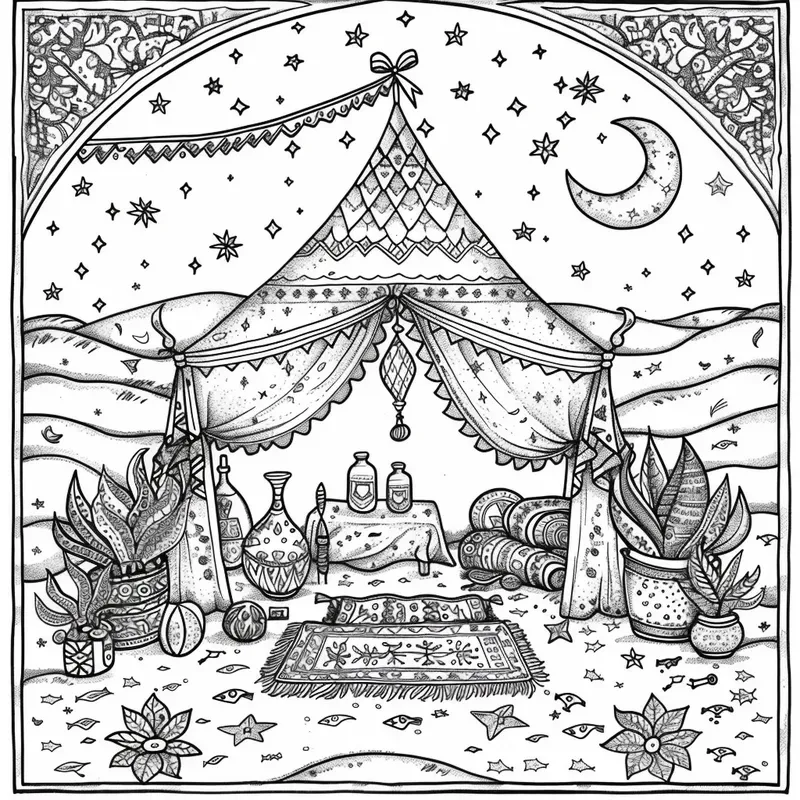 Mystical Desert Spirits Coloring Books