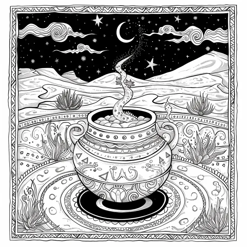 Mystical Desert Spirits Coloring Books