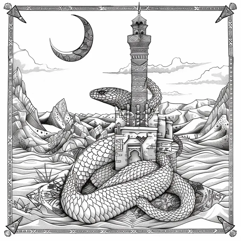 Mystical Desert Spirits Coloring Books