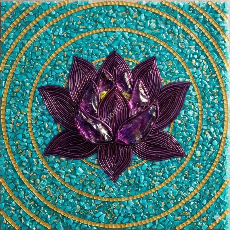 Botanical Micromosaic Smalti Glass Art