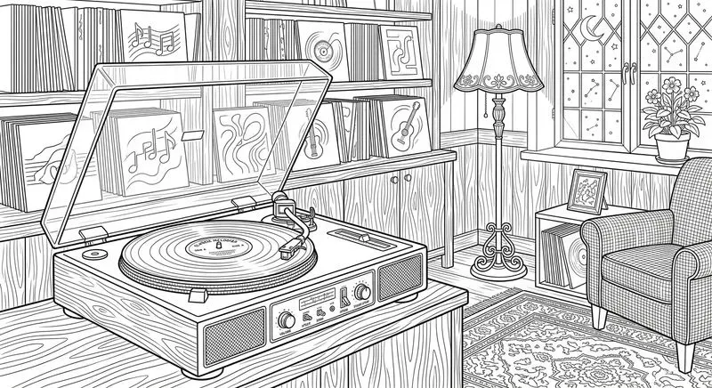Musicinspired Coloring Illustrations