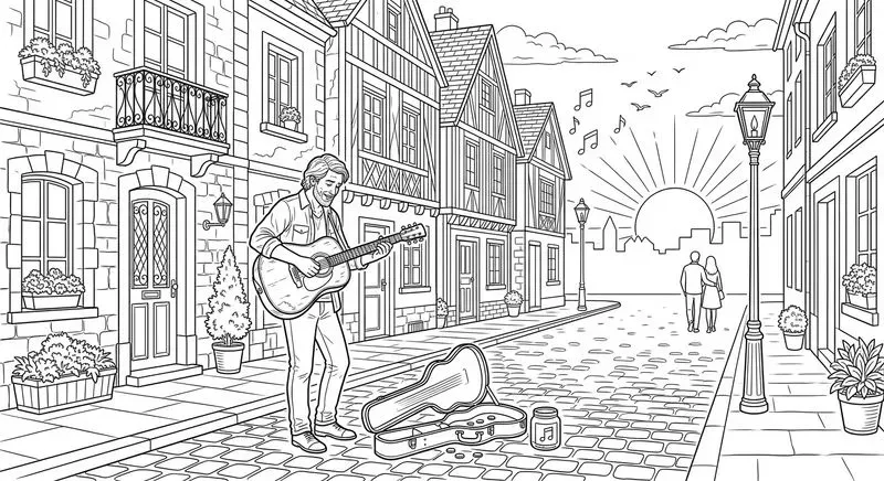 Musicinspired Coloring Illustrations