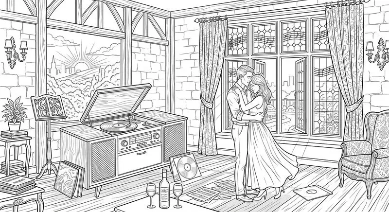 Musicinspired Coloring Illustrations