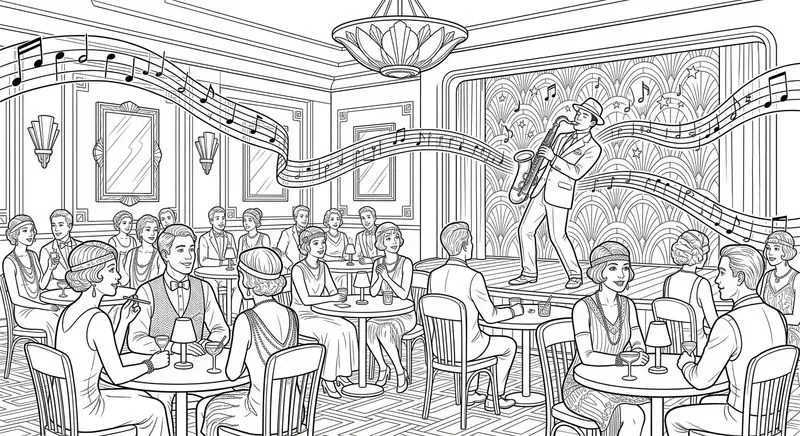 Musicinspired Coloring Illustrations