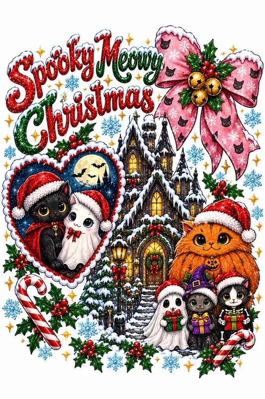 Coquette Spooky Christmas Tshirts