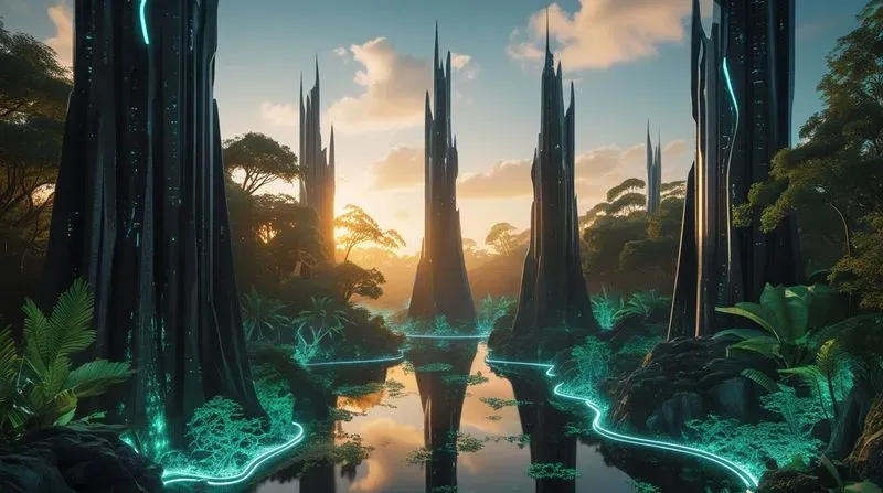 Ethereal Biofuturistic Landscapes