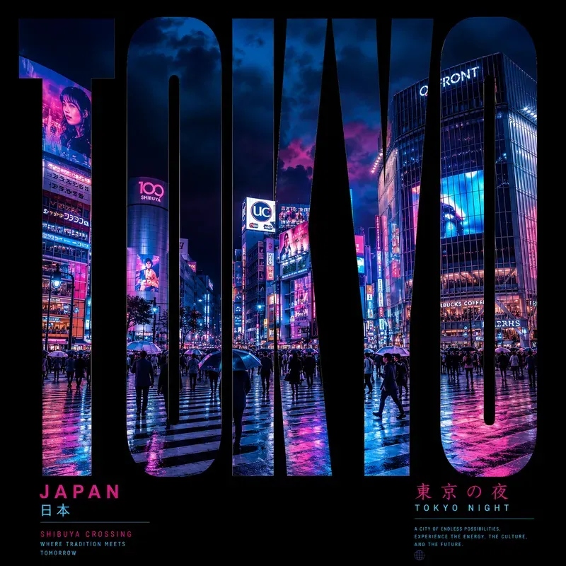 Global Skyline Typography Panels