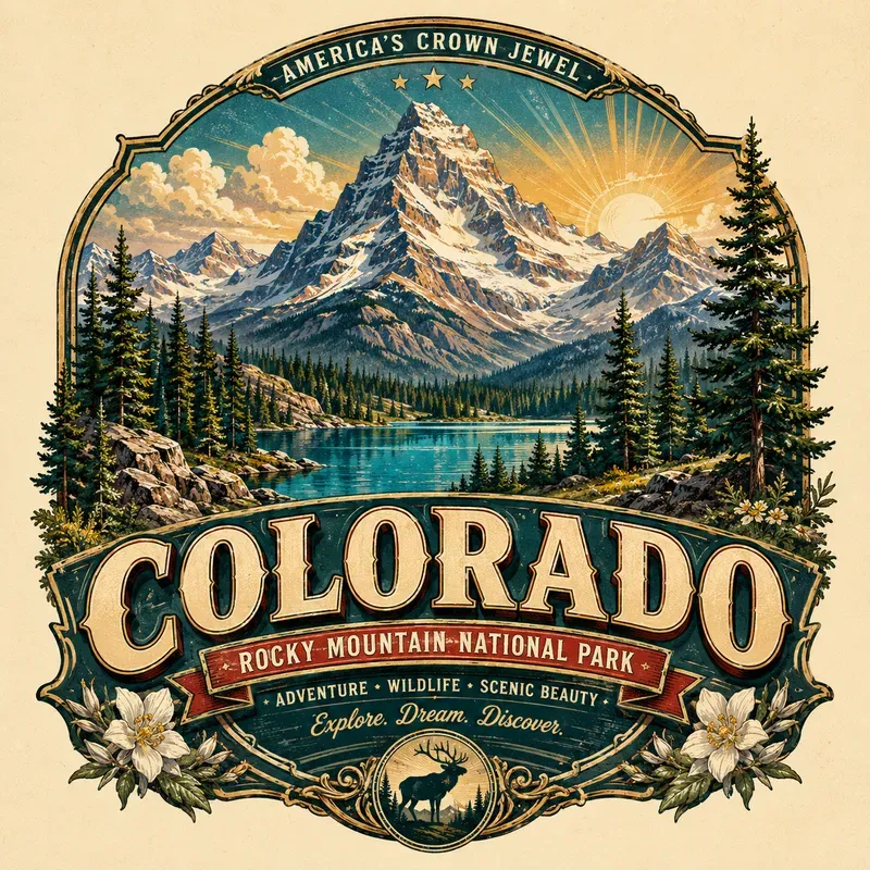 Vintage Americana Travel Poster Art