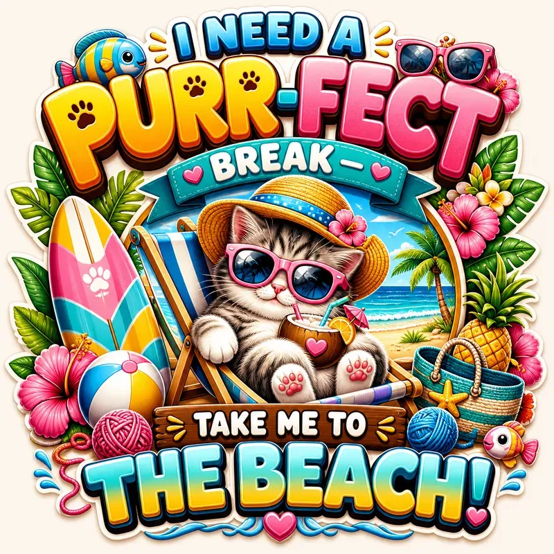 Cute Baby Animal Beach Vibes Tshirts