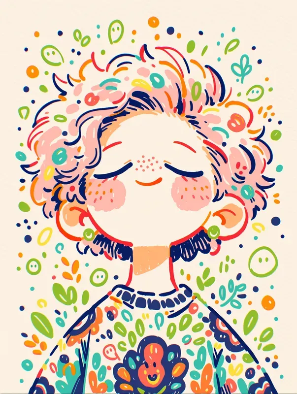 Colorful Doodle Portrait Generator