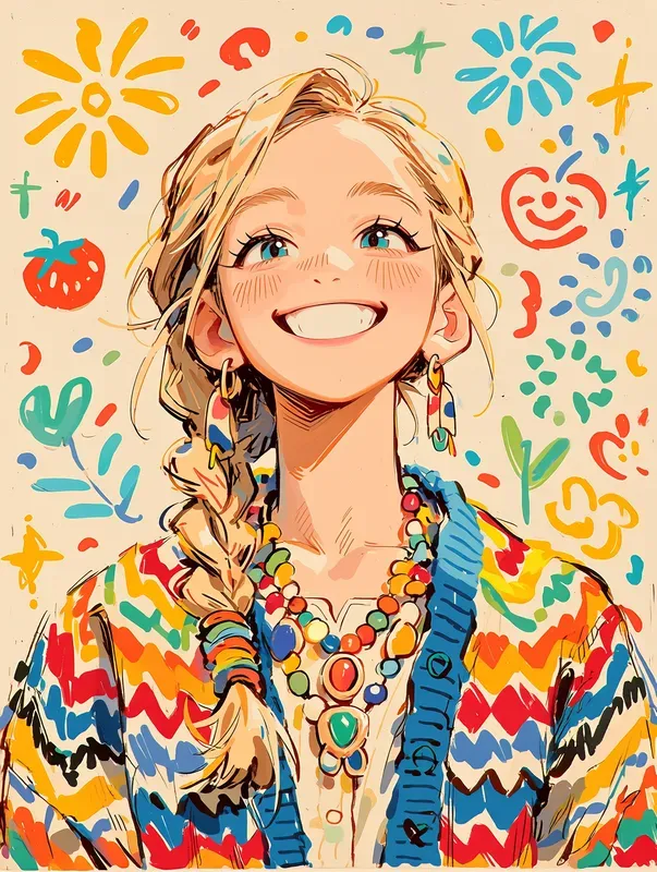 Colorful Doodle Portrait Generator