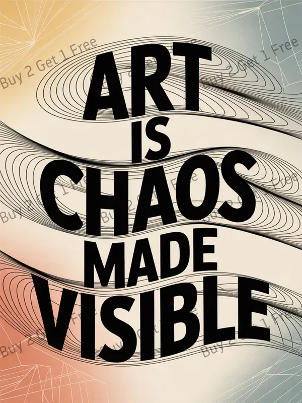 Distorted Quote Typography Posters Art