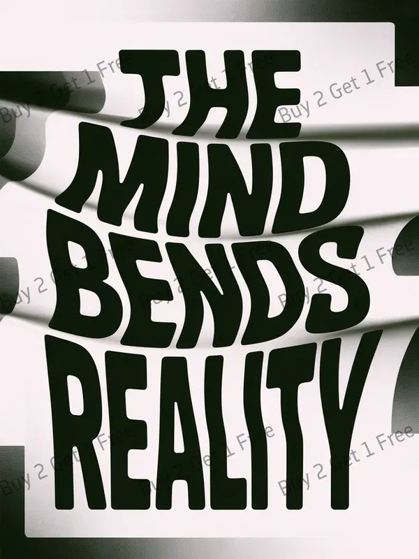 Distorted Quote Typography Posters Art