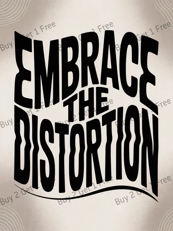 Distorted Quote Typography Posters Art