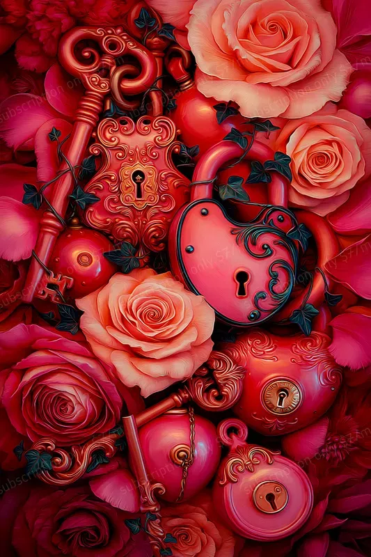 Crimson Surreal Object Scenes