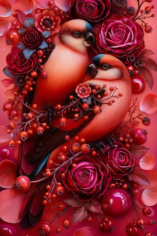 Crimson Surreal Object Scenes