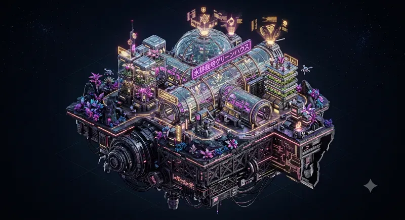 Isometric Scifi Floating Islands