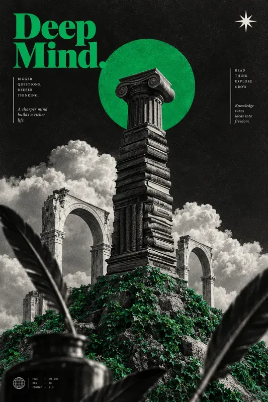 Surreal Monochrome Accent Posters