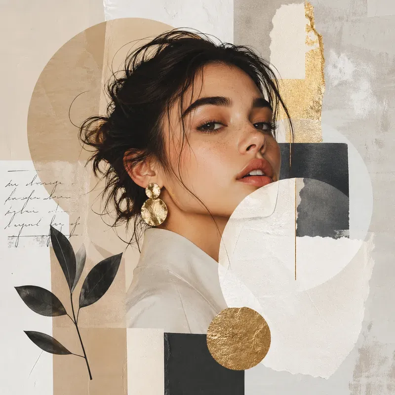 Minimal Abstract Collage Art