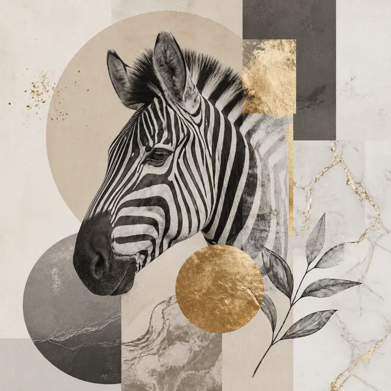 Minimal Abstract Collage Art