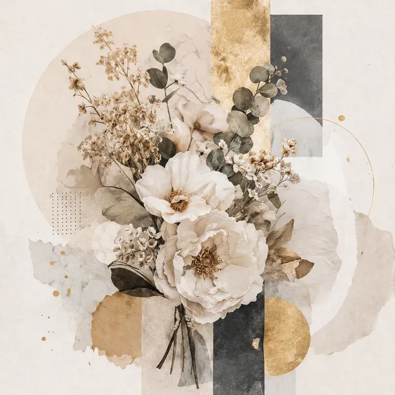 Minimal Abstract Collage Art