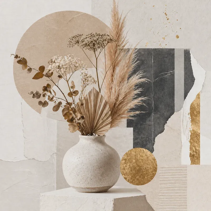 Minimal Abstract Collage Art